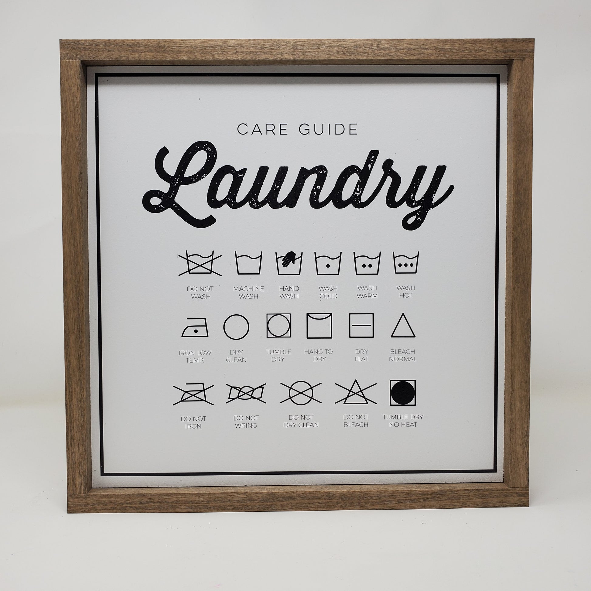 Laundry Care Guide Sign - Small Batch Soaps