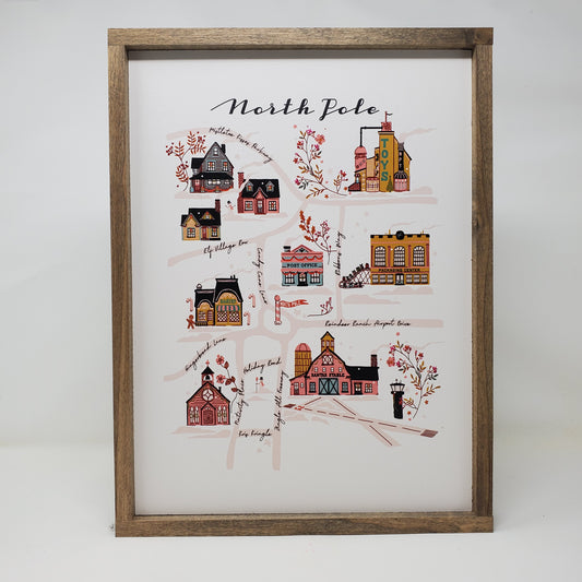 North Pole Map Sign - Small Batch Soaps