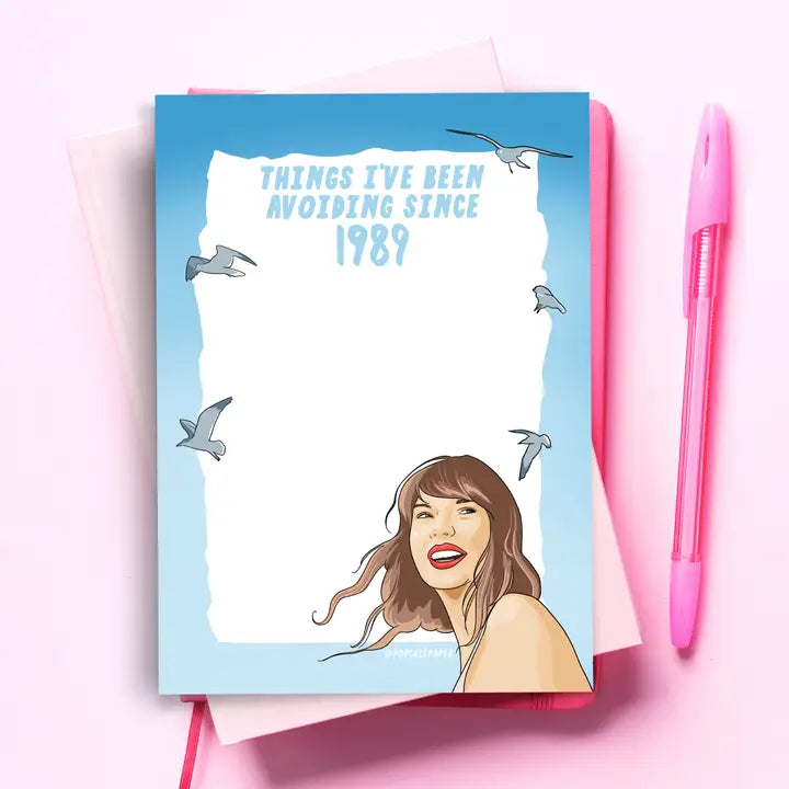 Taylor Swift Notepad - Things I've Been Avoiding Since 1989 - Small Batch Soaps