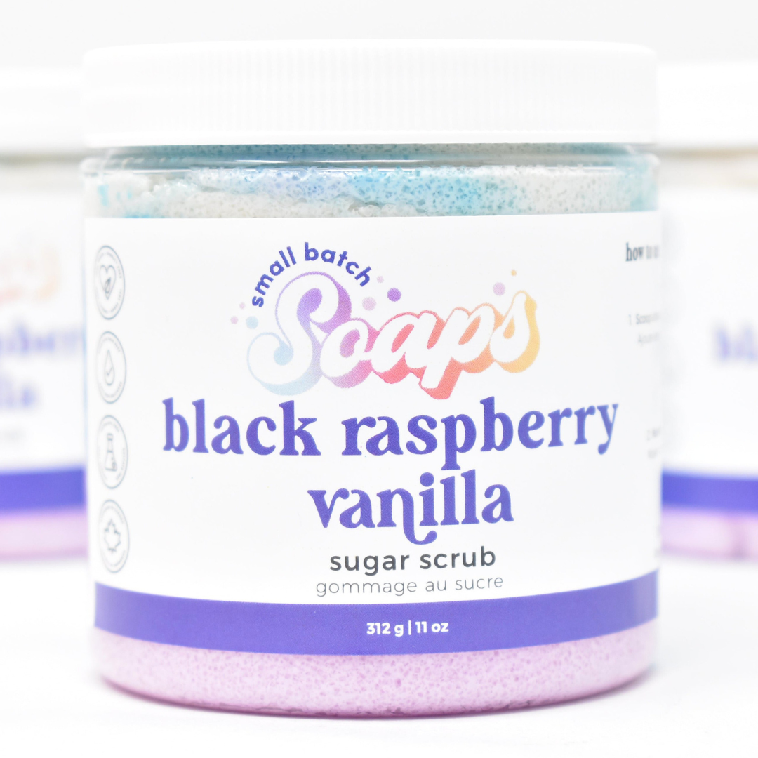 Black Raspberry Vanilla Sugar Scrub - Spring Scent - Small Batch Soaps