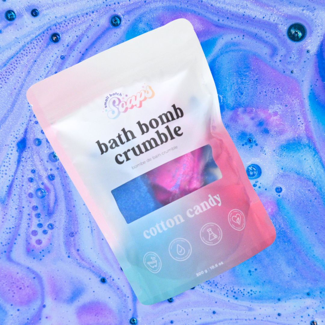 Cotton Candy Bath Bomb Crumble - Small Batch Soaps