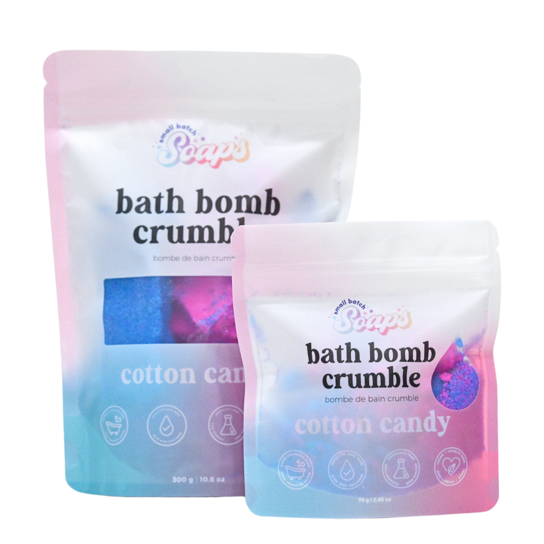 Cotton Candy Bath Bomb Crumble Small Batch Soaps