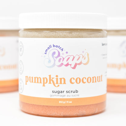 Pumpkin Coconut Sugar Scrub - Fall Scent - Small Batch Soaps