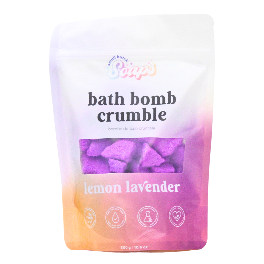 Lemon Lavender Bath Bomb Crumble - Small Batch Soaps
