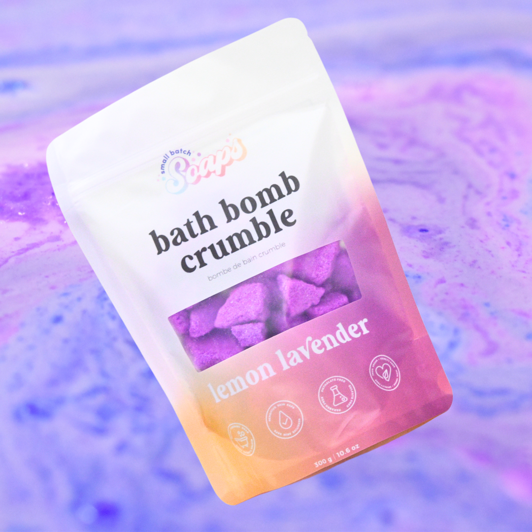 Lemon Lavender Bath Bomb Crumble - Small Batch Soaps