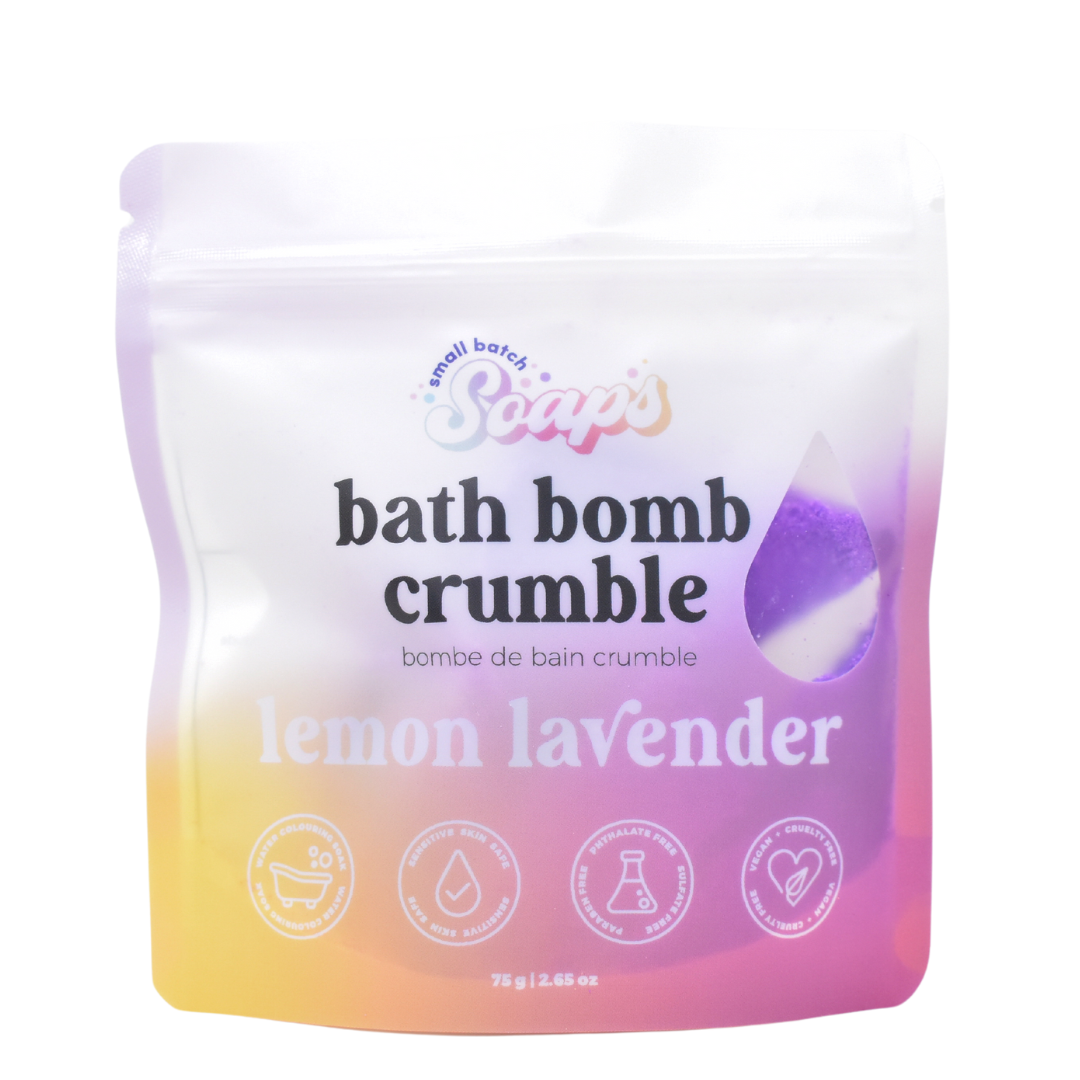 Lemon Lavender Bath Bomb Crumble - Small Batch Soaps