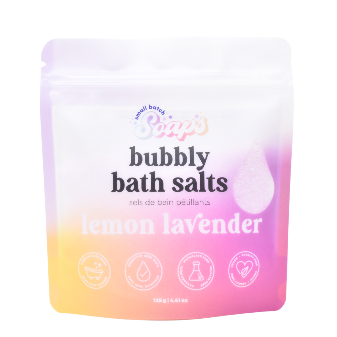 Lemon Lavender Bubbly Bath Salts - Small Batch Soaps