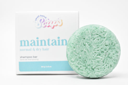 maintain shampoo bar - normal to dry hair - Small Batch Soaps