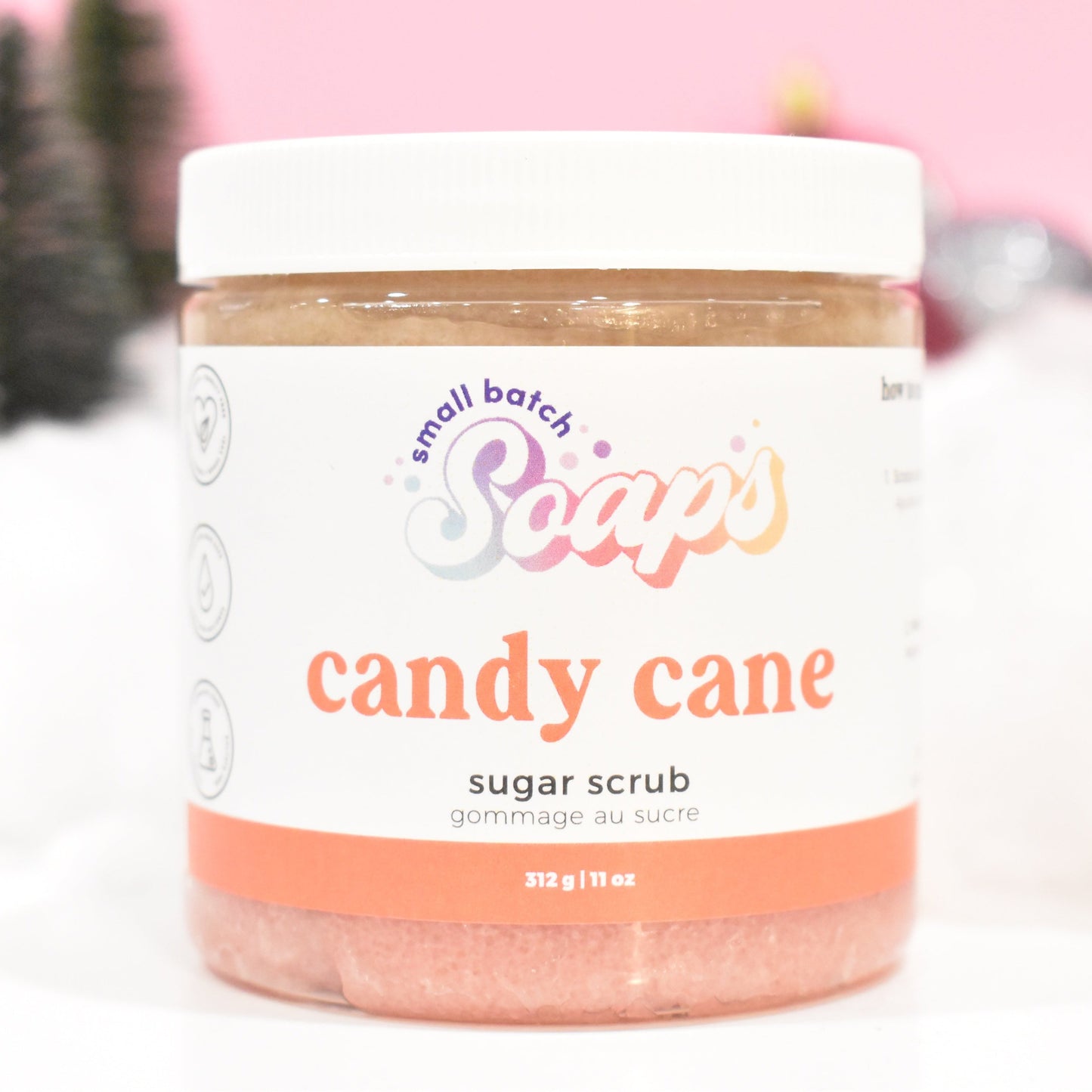 Candy Cane Sugar Scrub - Small Batch Soaps